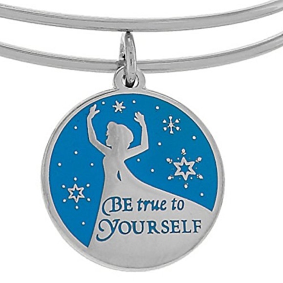 Alex and Ani Jewelry - Disney Alex and Ani Frozen Elsa Be True to Yourself Silver Bangle Bracelet - NEW